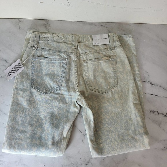Joe's Jeans The High Water Ankle Mid Rise Blue White Jeans 25W NWT - Picture 6 of 7